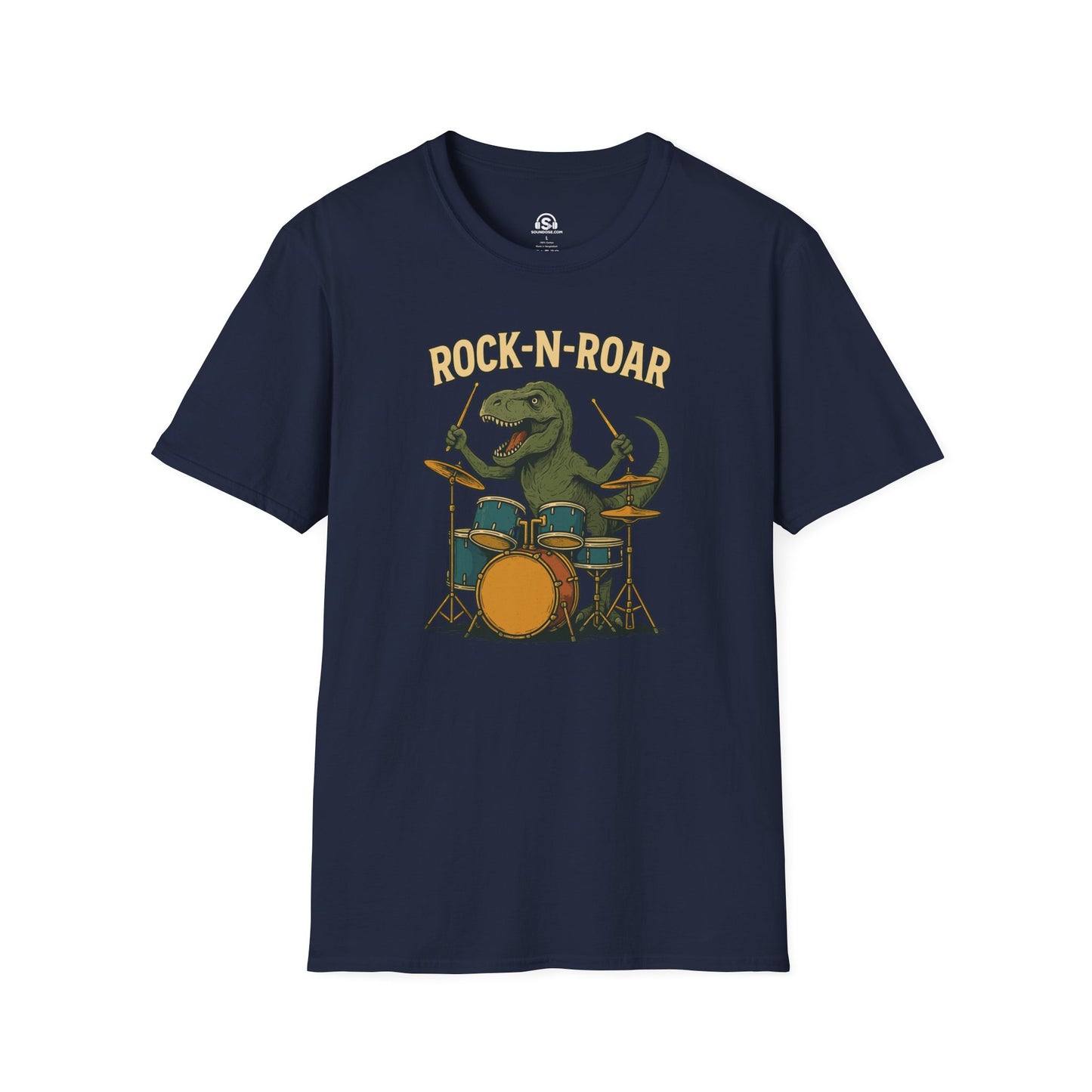 Rock-N-Roar T-Shirt – Navy front view