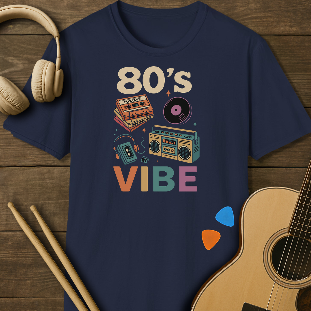 SOUNDOSE 80’s Vibe T-Shirt — Navy t-shirt