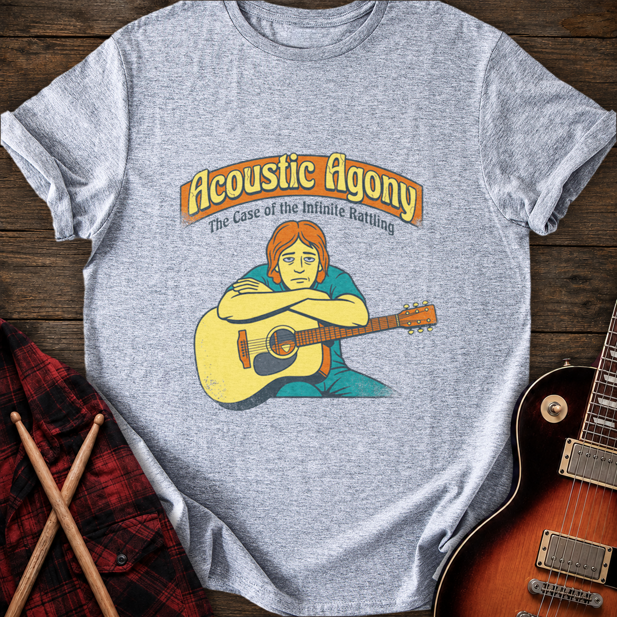SOUNDOSE Acoustic Agony T-Shirt — Sport Grey t-shirt