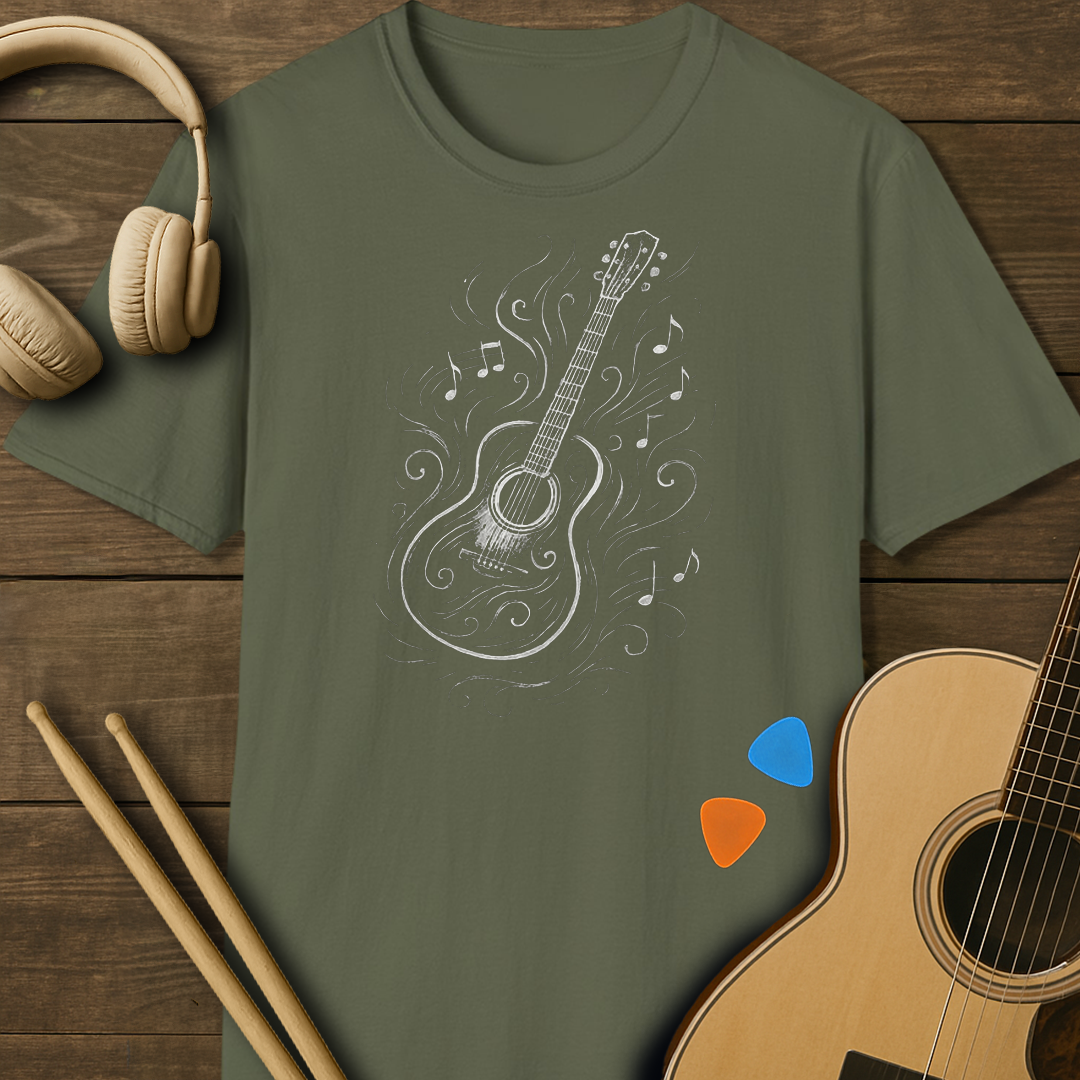 SOUNDOSE Acoustic Vibes T-Shirt — Military Green t-shirt