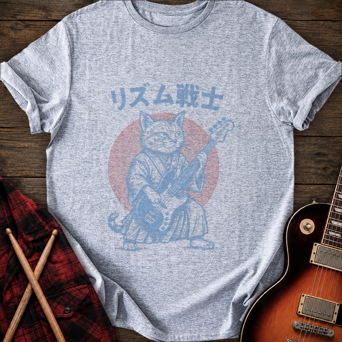 SOUNDOSE Bass Samurai T-Shirt — Sport Grey t-shirt