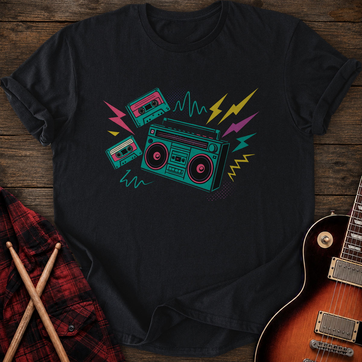 SOUNDOSE Boombox T-Shirt — Black t-shirt