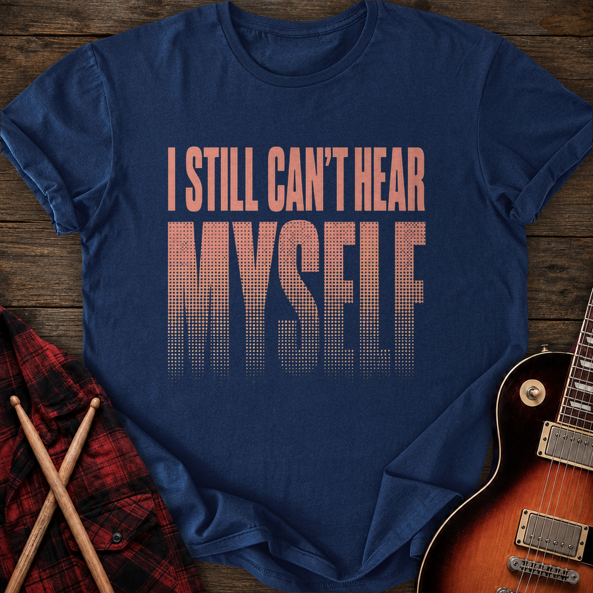 SOUNDOSE Can't Hear Myself T-Shirt — Navy t-shirt