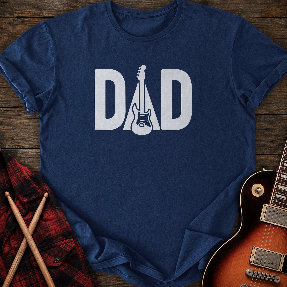 SOUNDOSE Dad Electric T-Shirt — Navy t-shirt