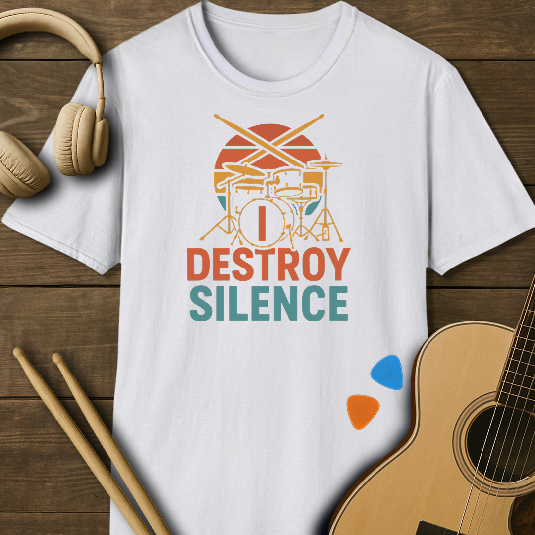 SOUNDOSE Destroy Silence T-Shirt — White t-shirt