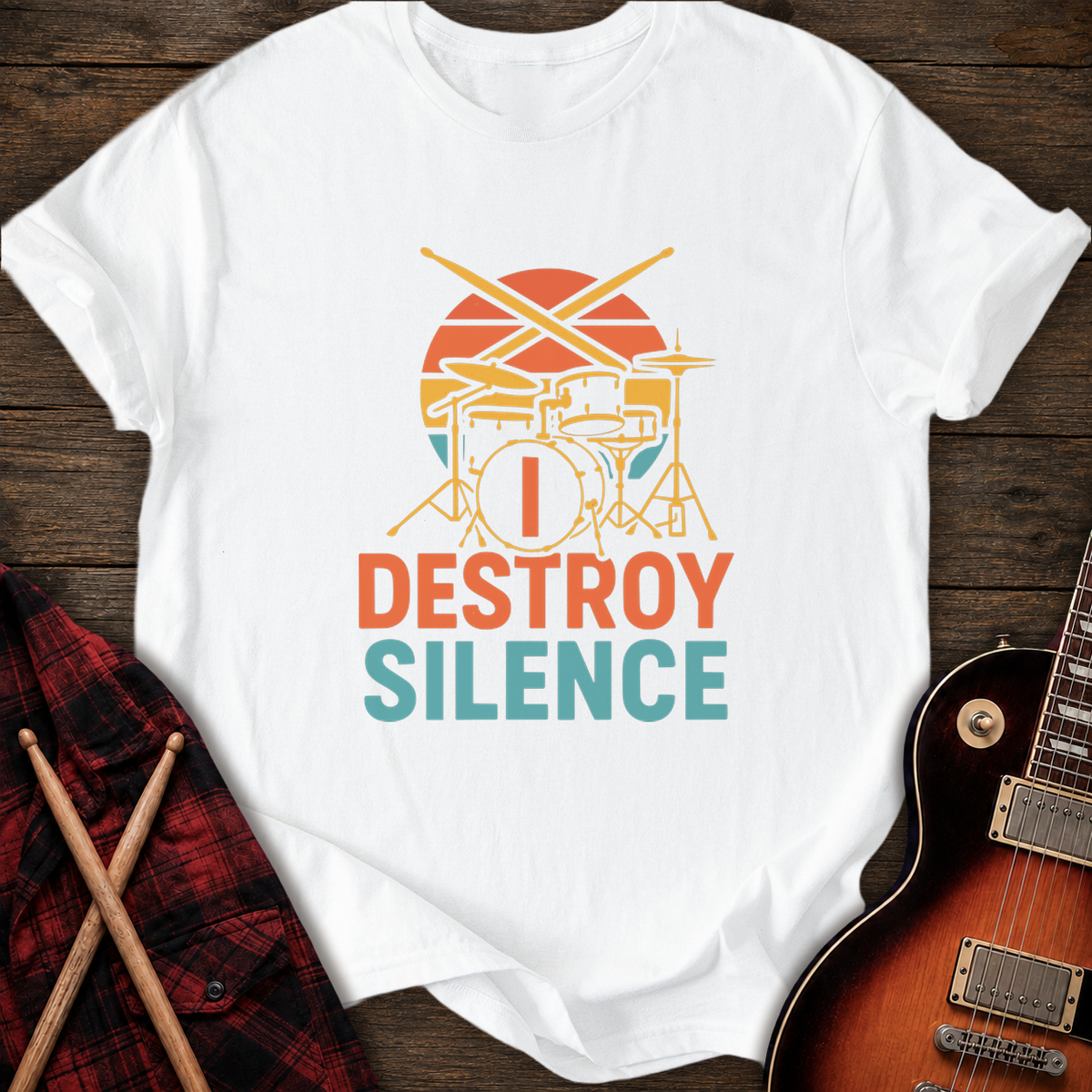 SOUNDOSE Destroy Silence T-Shirt — White t-shirt