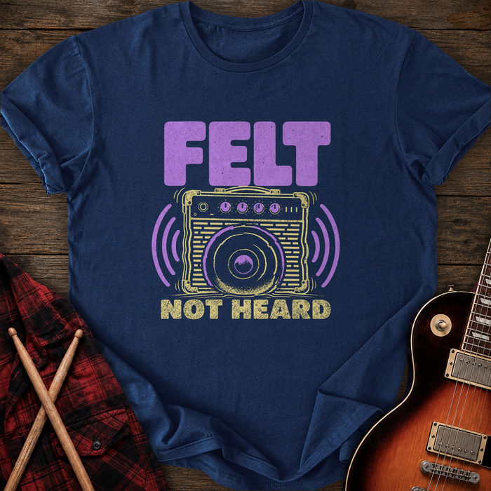 SOUNDOSE Felt Not Heard T-Shirt — Navy t-shirt