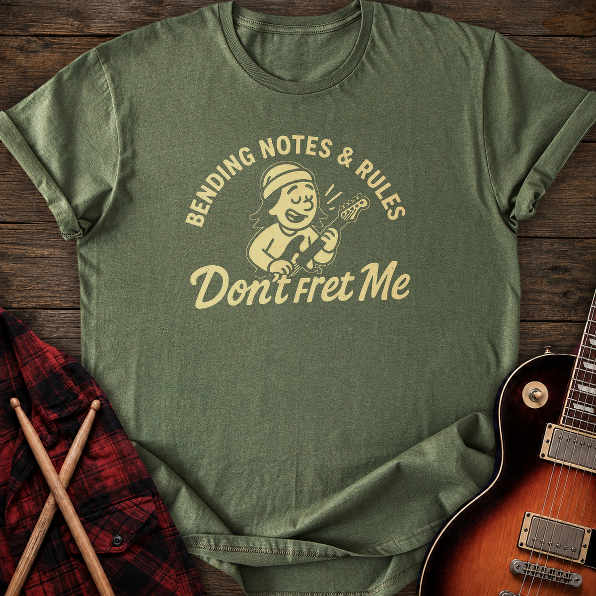 SOUNDOSE Fret Me T-Shirt — Military Green t-shirt