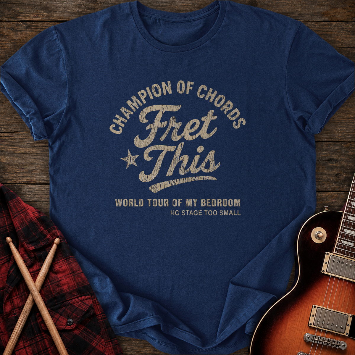 SOUNDOSE Fret This T-Shirt — Navy t-shirt