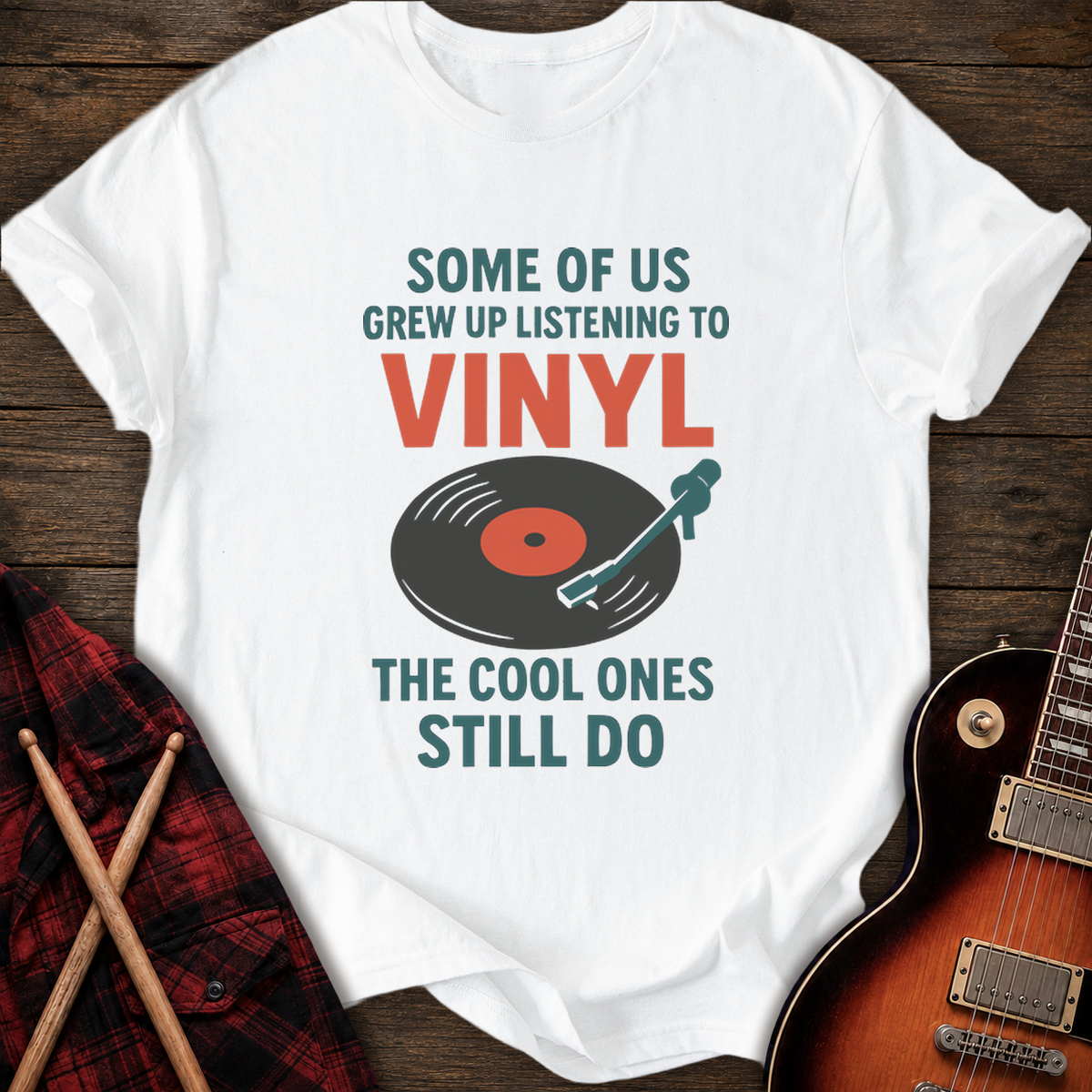 SOUNDOSE Grew on Vinyl T-Shirt — White t-shirt