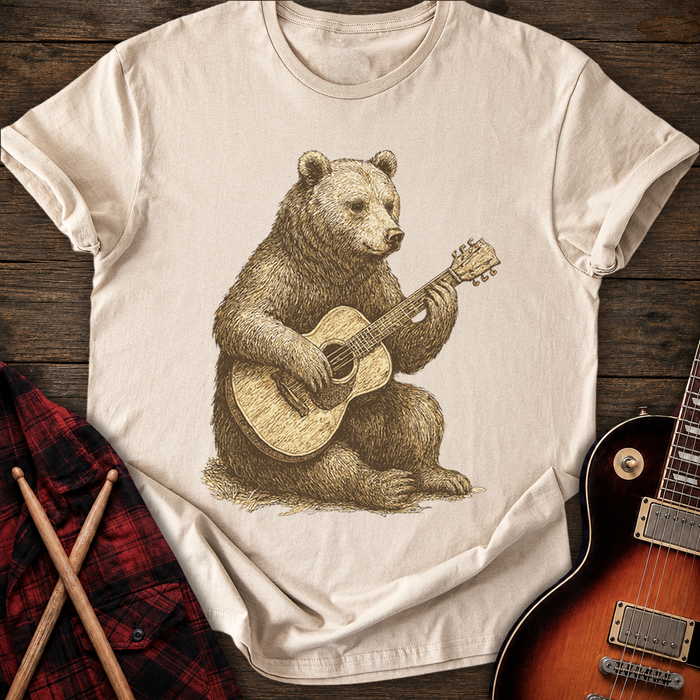 SOUNDOSE Grizzly Bear T-Shirt — Sand t-shirt