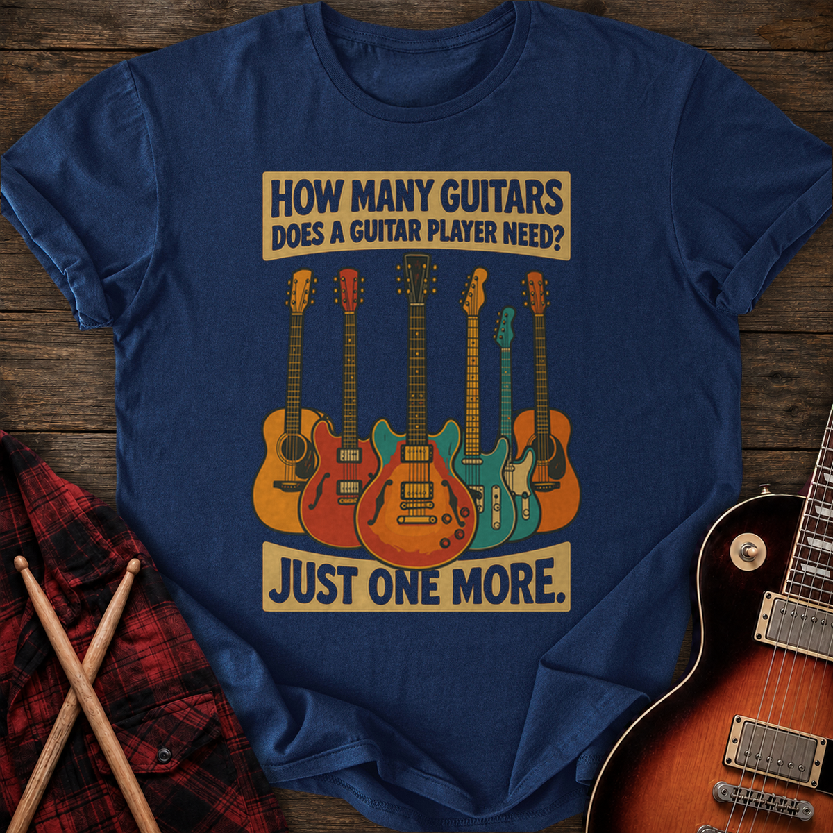 SOUNDOSE Guitar Collection T-Shirt โ Navy t-shirt