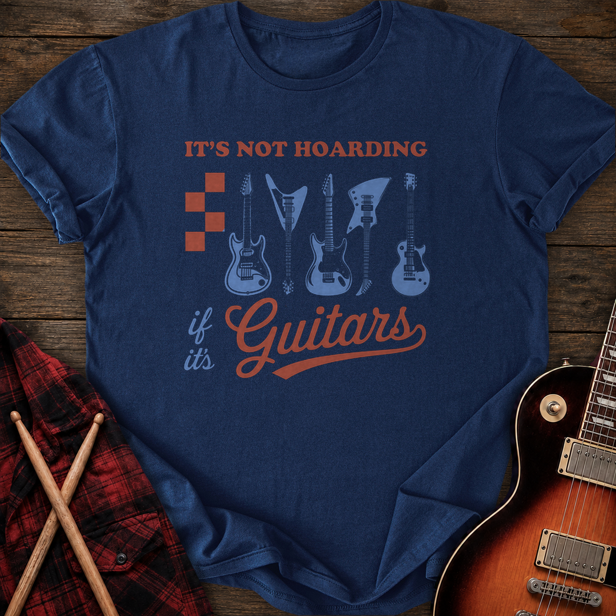 SOUNDOSE Guitar Hoarding T-Shirt — Navy t-shirt