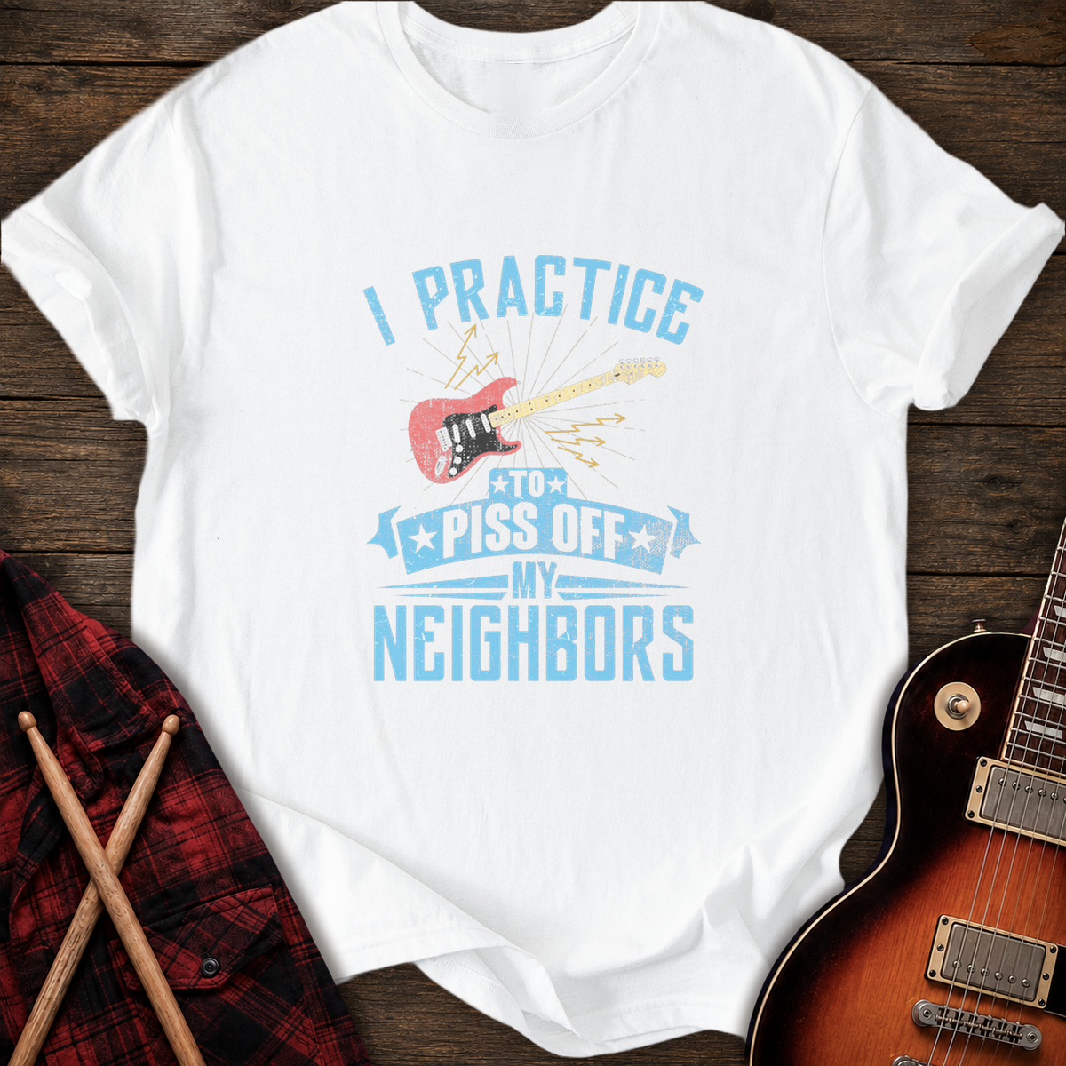 SOUNDOSE Guitar Practice Shirt — White t-shirt