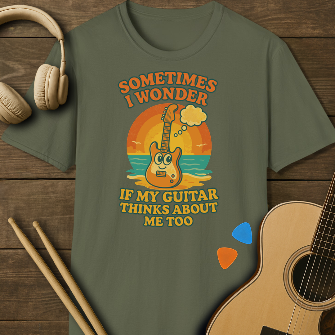SOUNDOSE Guitar Thinks T-Shirt — Military Green t-shirt