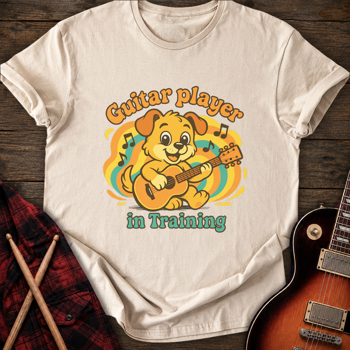 SOUNDOSE Guitar Training T-Shirt — Sand t-shirt