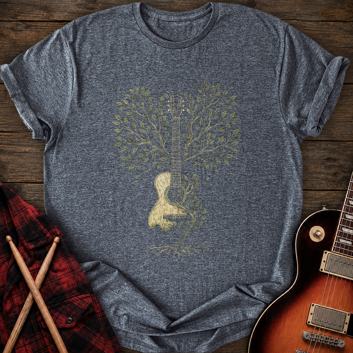 SOUNDOSE Guitar Tree T-Shirt — Dark Heather t-shirt