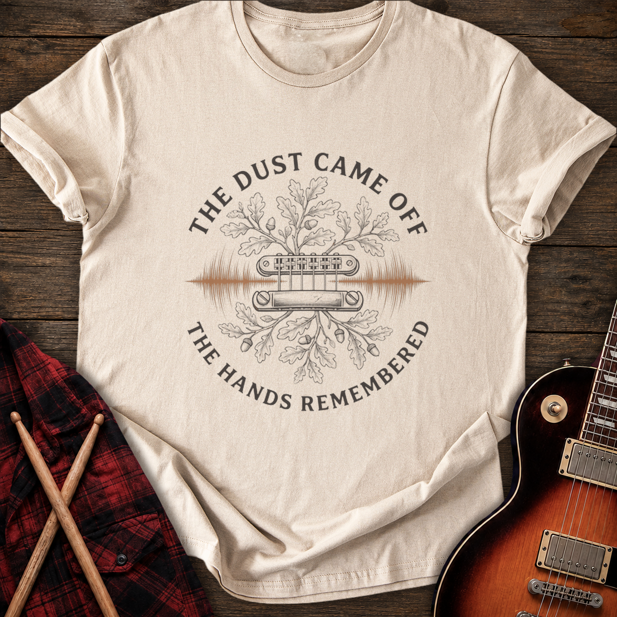 SOUNDOSE Hands Remembered T-Shirt — Sand t-shirt