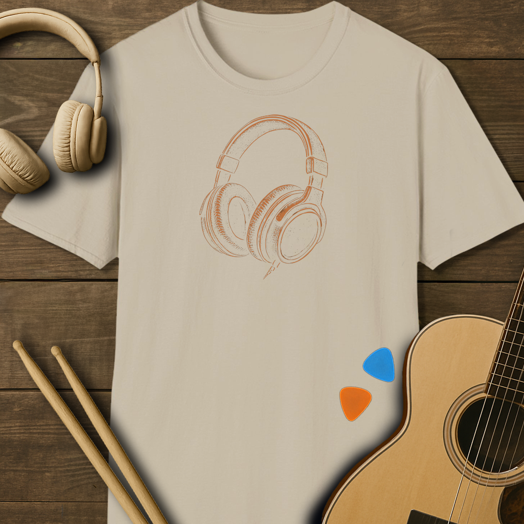 SOUNDOSE Headphones T-Shirt — Sand t-shirt