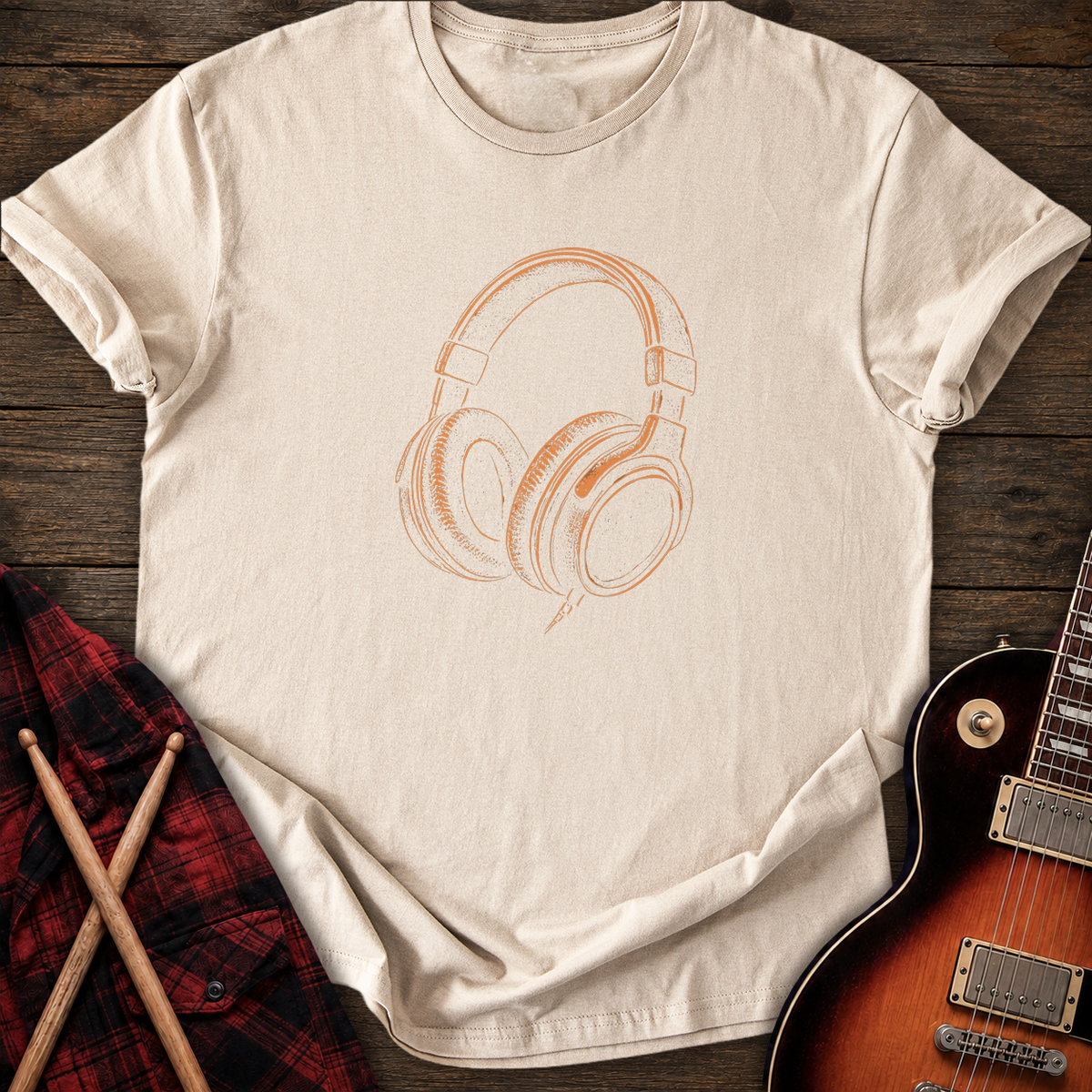 SOUNDOSE Headphones T-Shirt โ Sand t-shirt