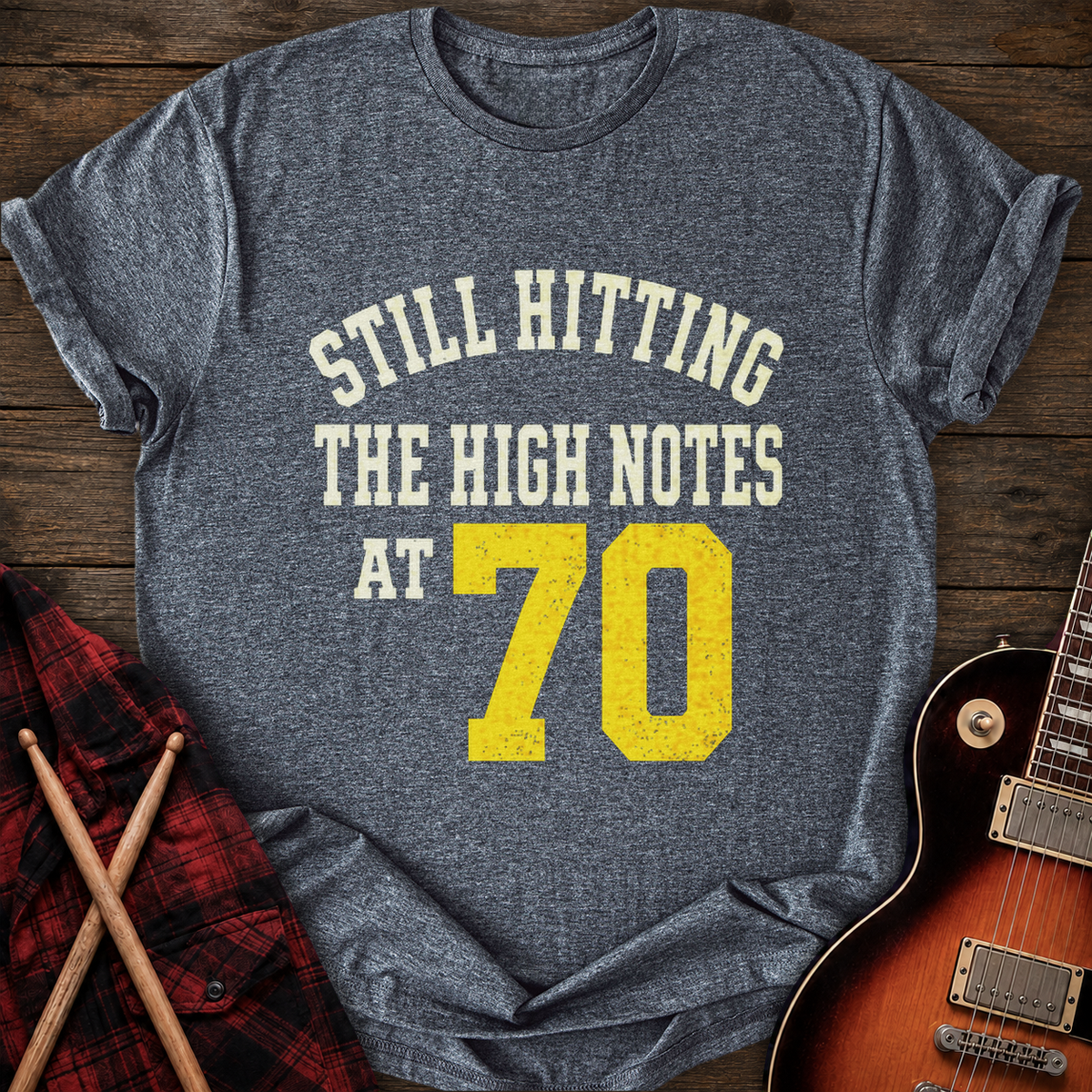 SOUNDOSE High Notes At 70 T-Shirt — Dark Heather t-shirt
