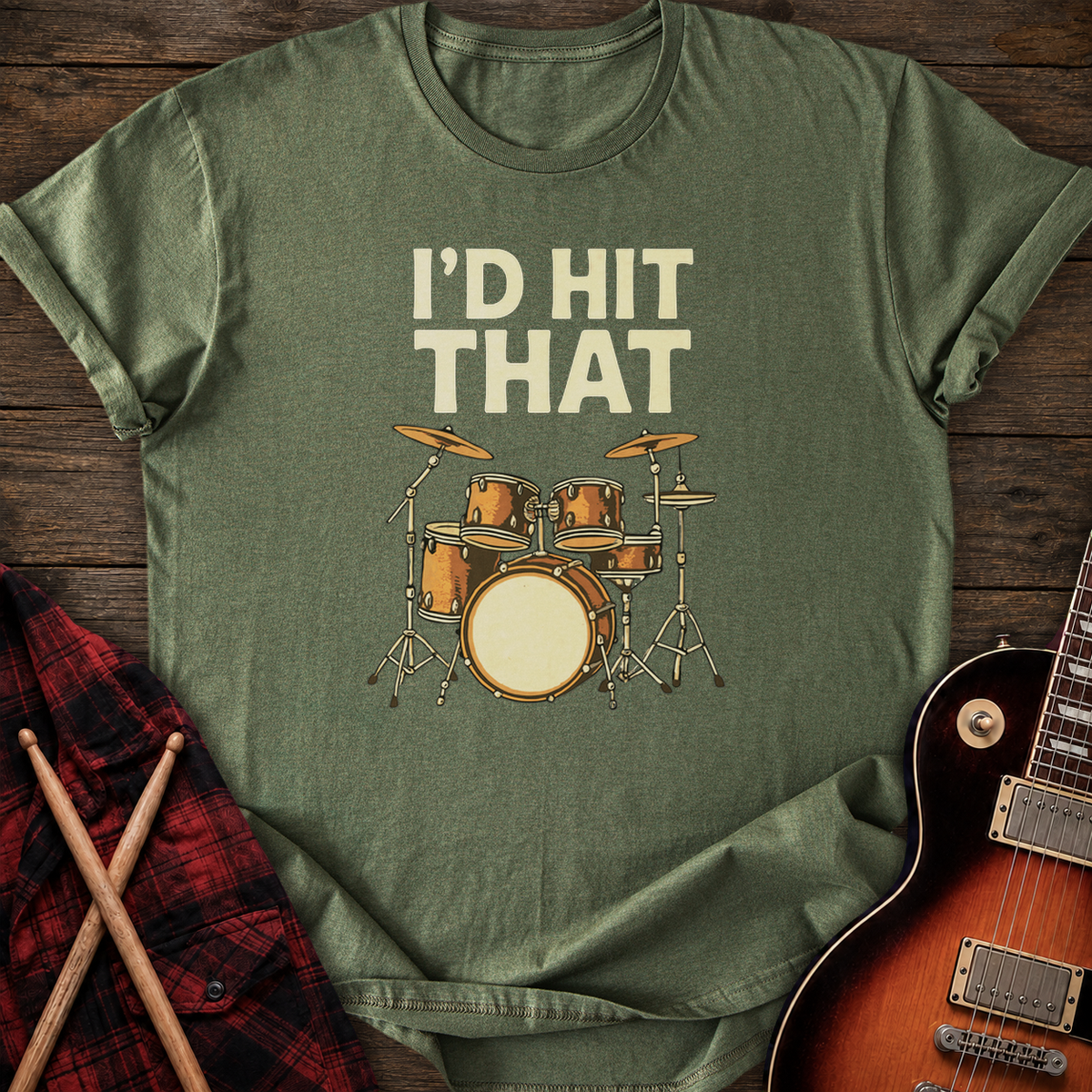 SOUNDOSE Hit That T-Shirt — Military Green t-shirt