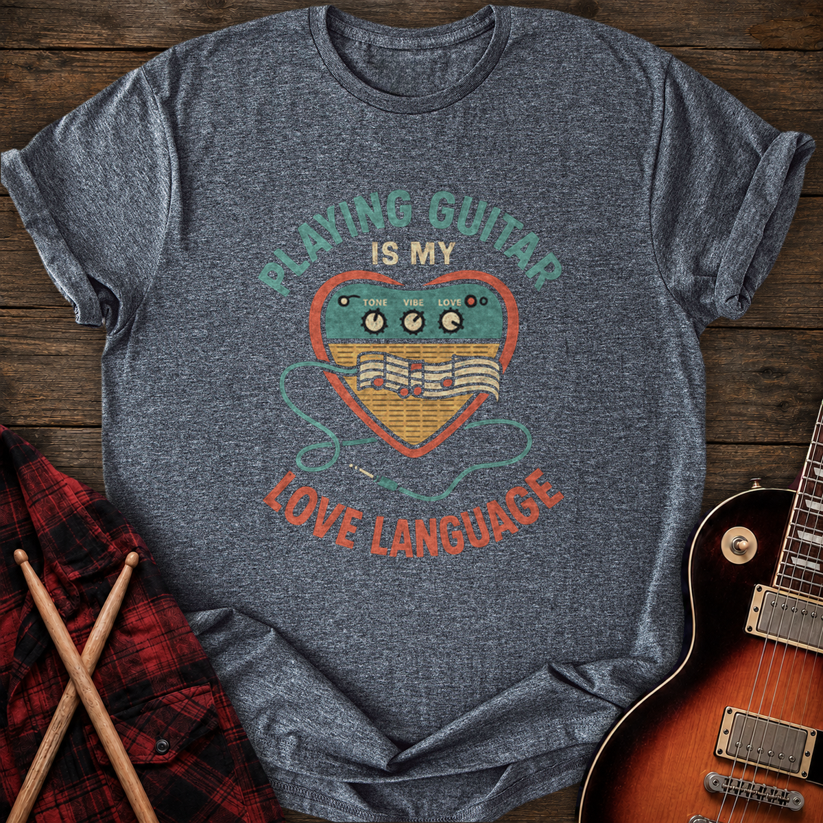 SOUNDOSE Love Language T-Shirt — Dark Heather t-shirt