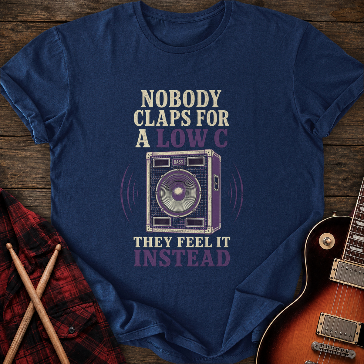 SOUNDOSE Low C T-Shirt — Navy t-shirt