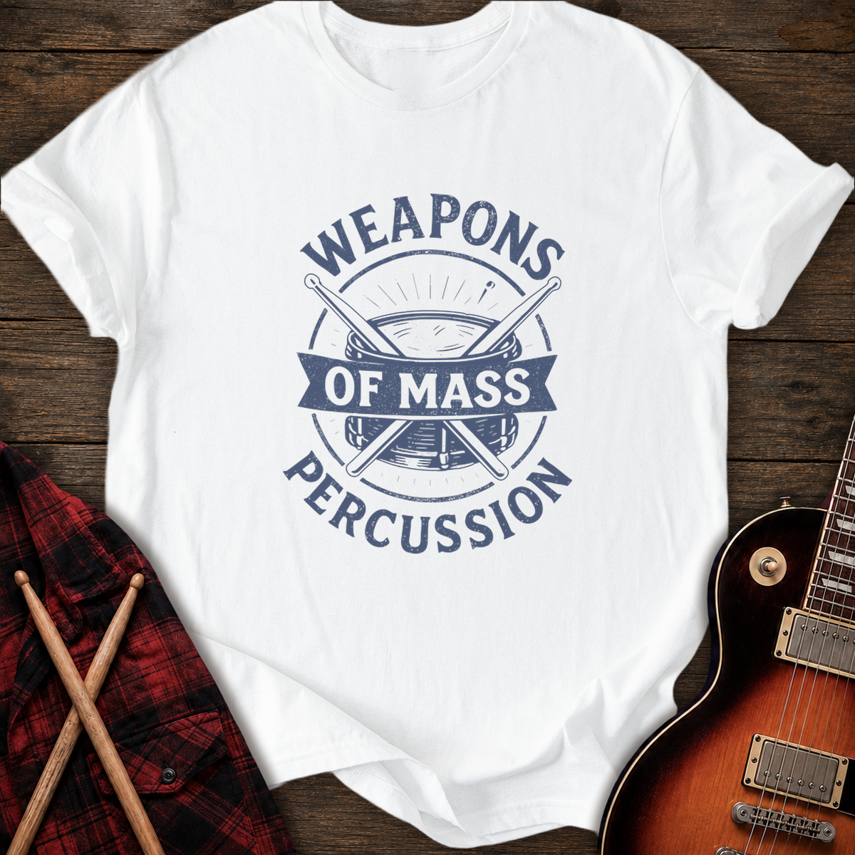SOUNDOSE Mass Percussion T-Shirt — White t-shirt