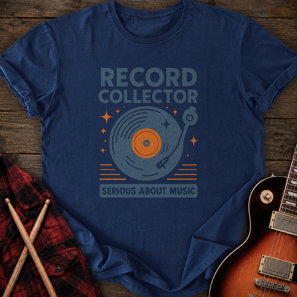 SOUNDOSE Record Collector T-Shirt — Navy t-shirt