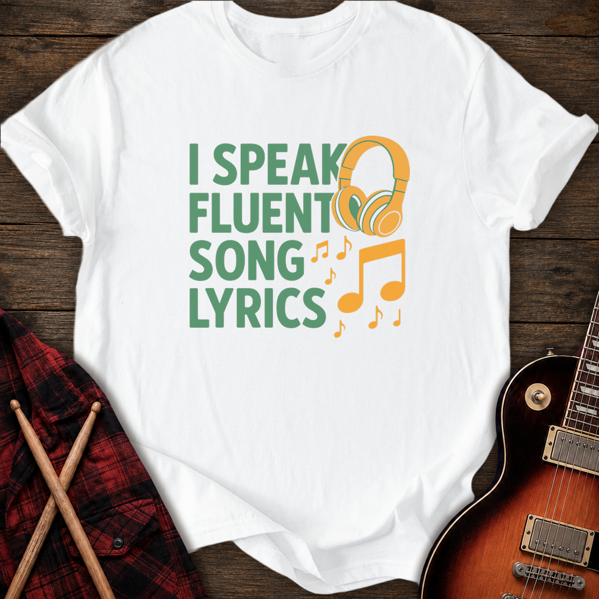 SOUNDOSE Song Lyrics T-Shirt — White t-shirt