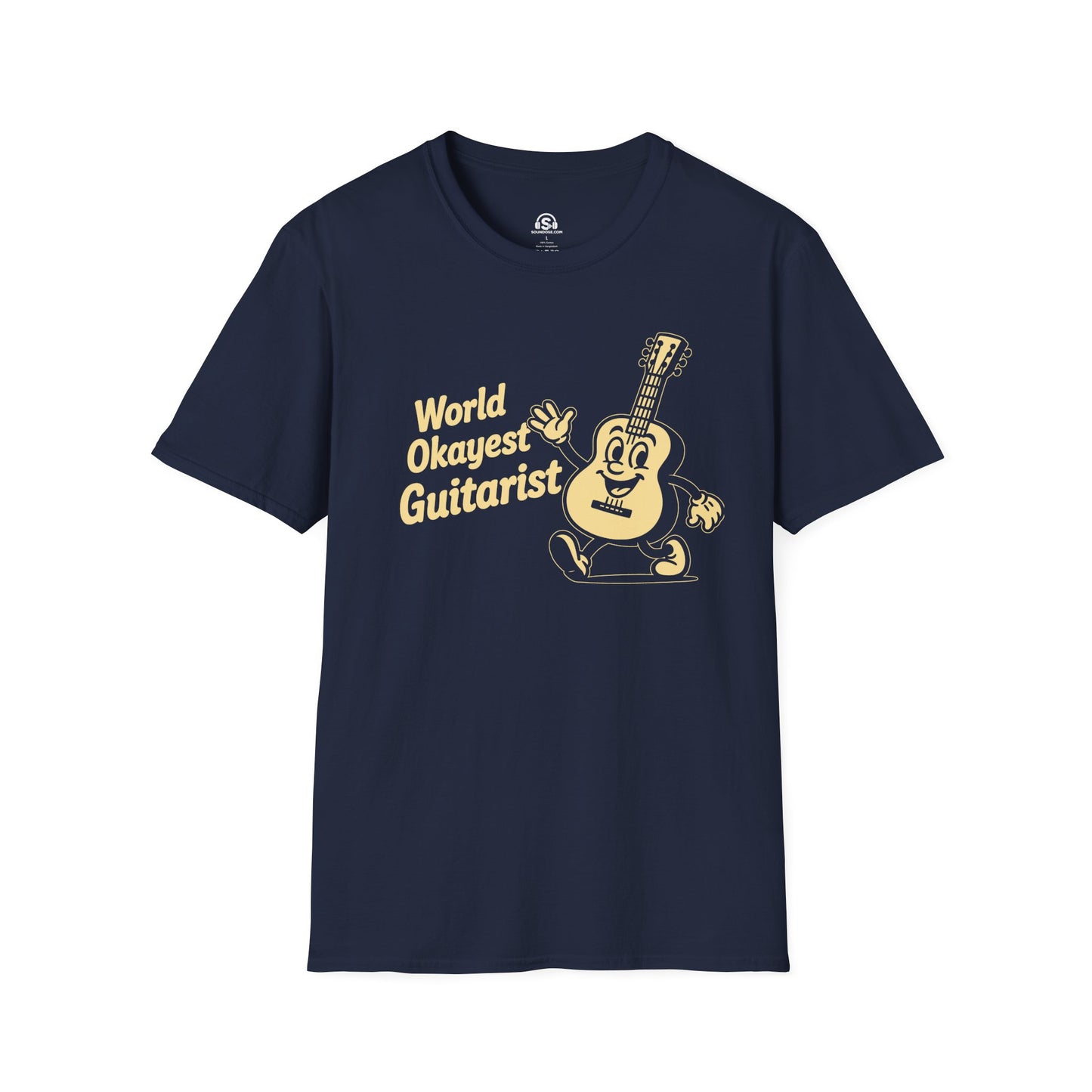 Okayest Guitarist T-Shirt – Navy front view