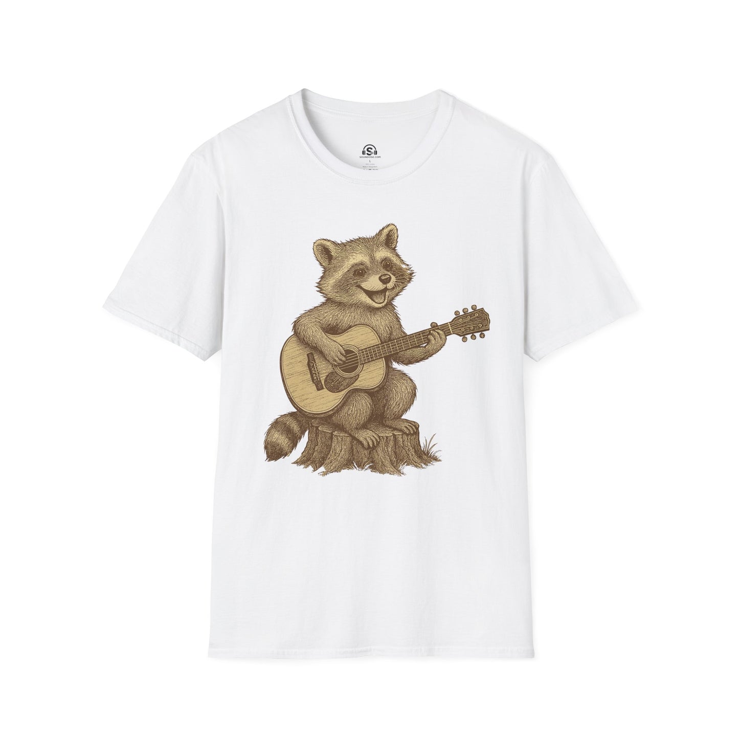 Raccoon Folk T-Shirt – White front view