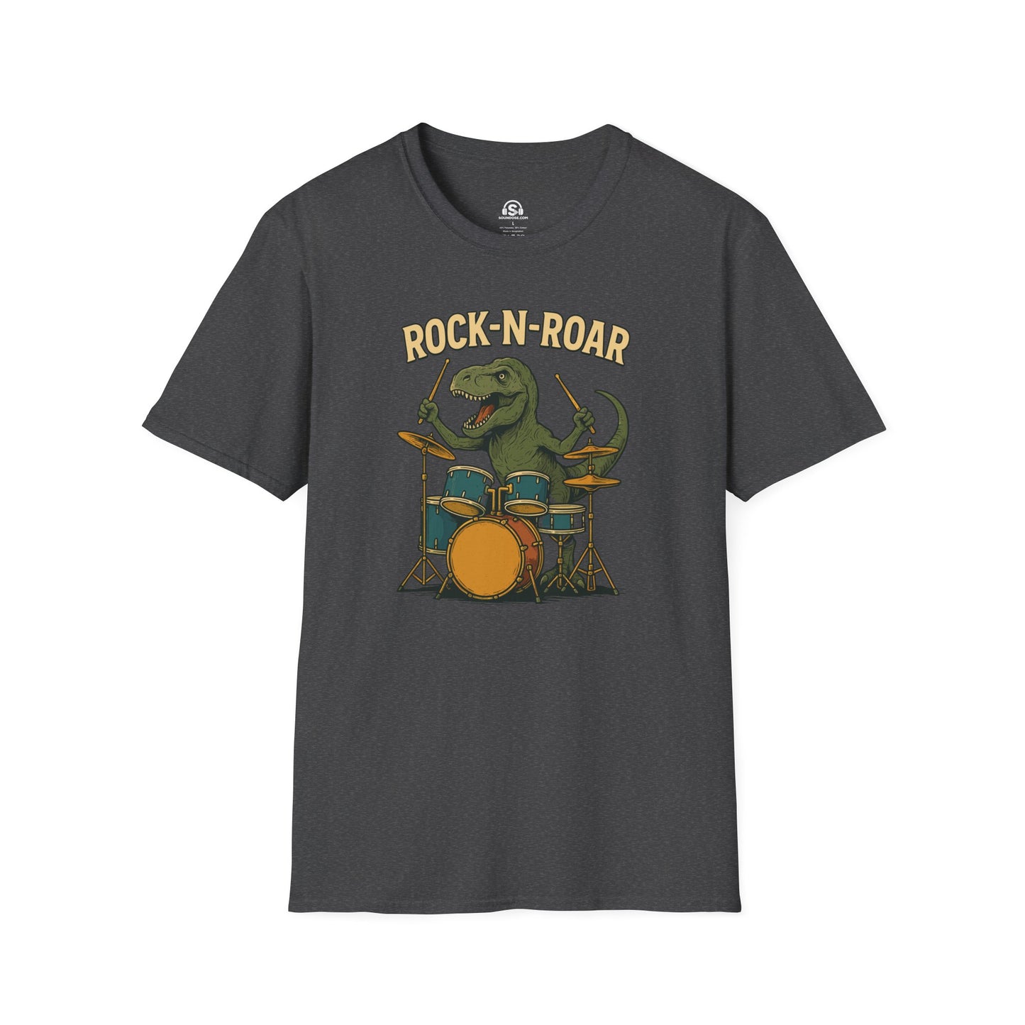 Rock-N-Roar T-Shirt – Dark Heather front view