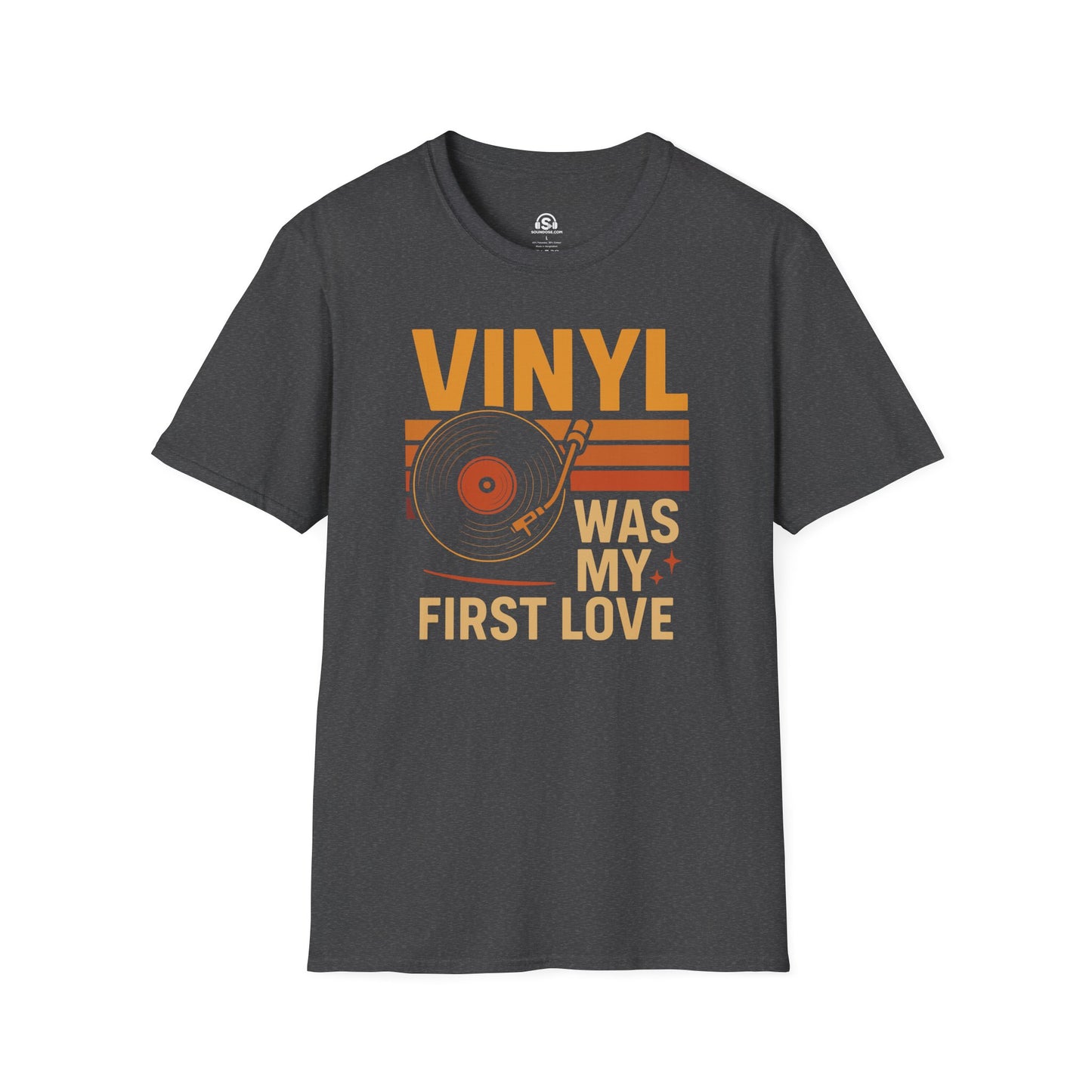 Vintage Love T-Shirt – Dark Heather front view