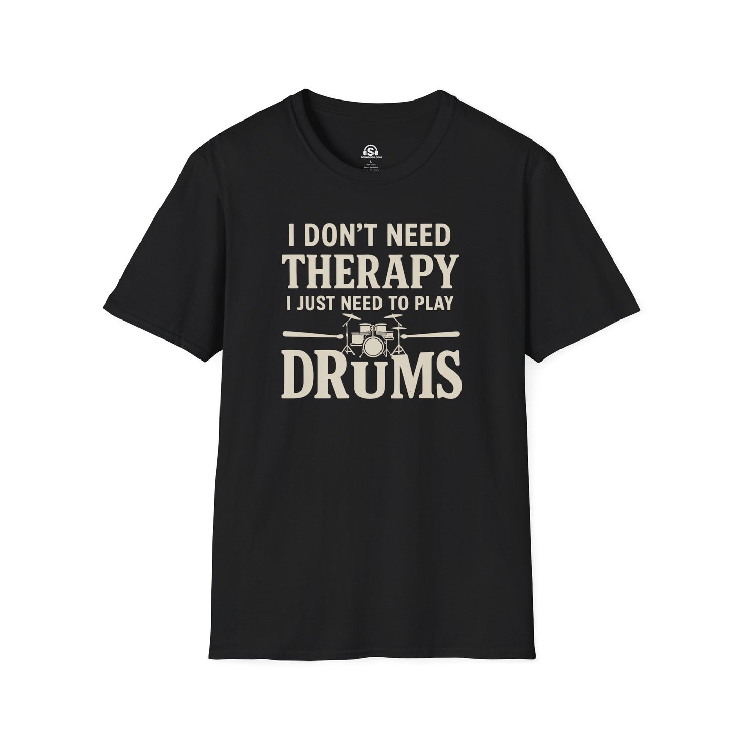 Therapy T-Shirt – Black front view