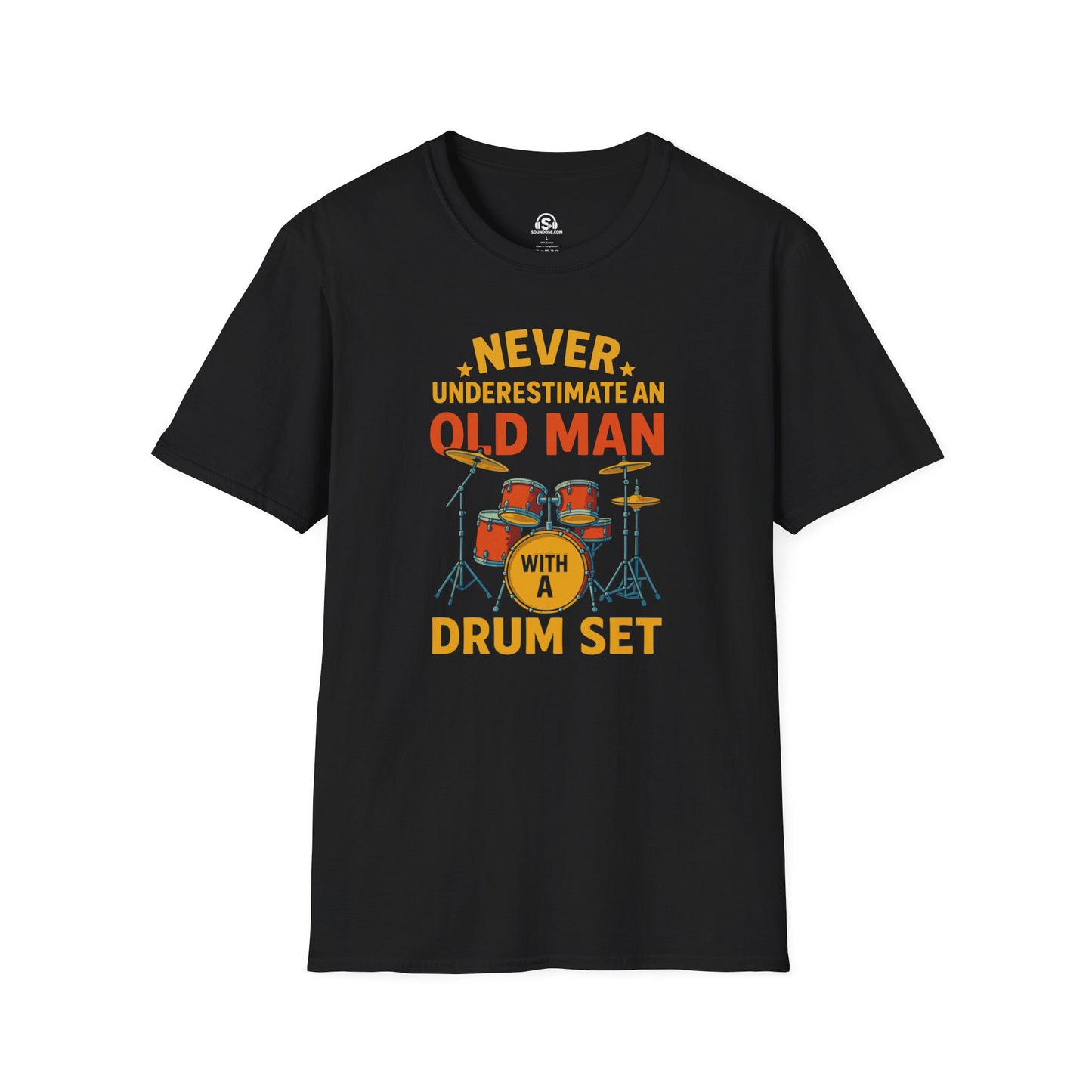 Old Man T-Shirt – Black front view
