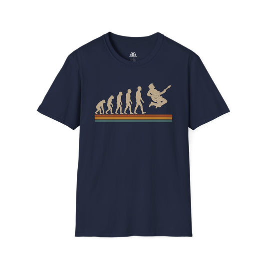 Guitar Evolution T-Shirt – Navy front view
