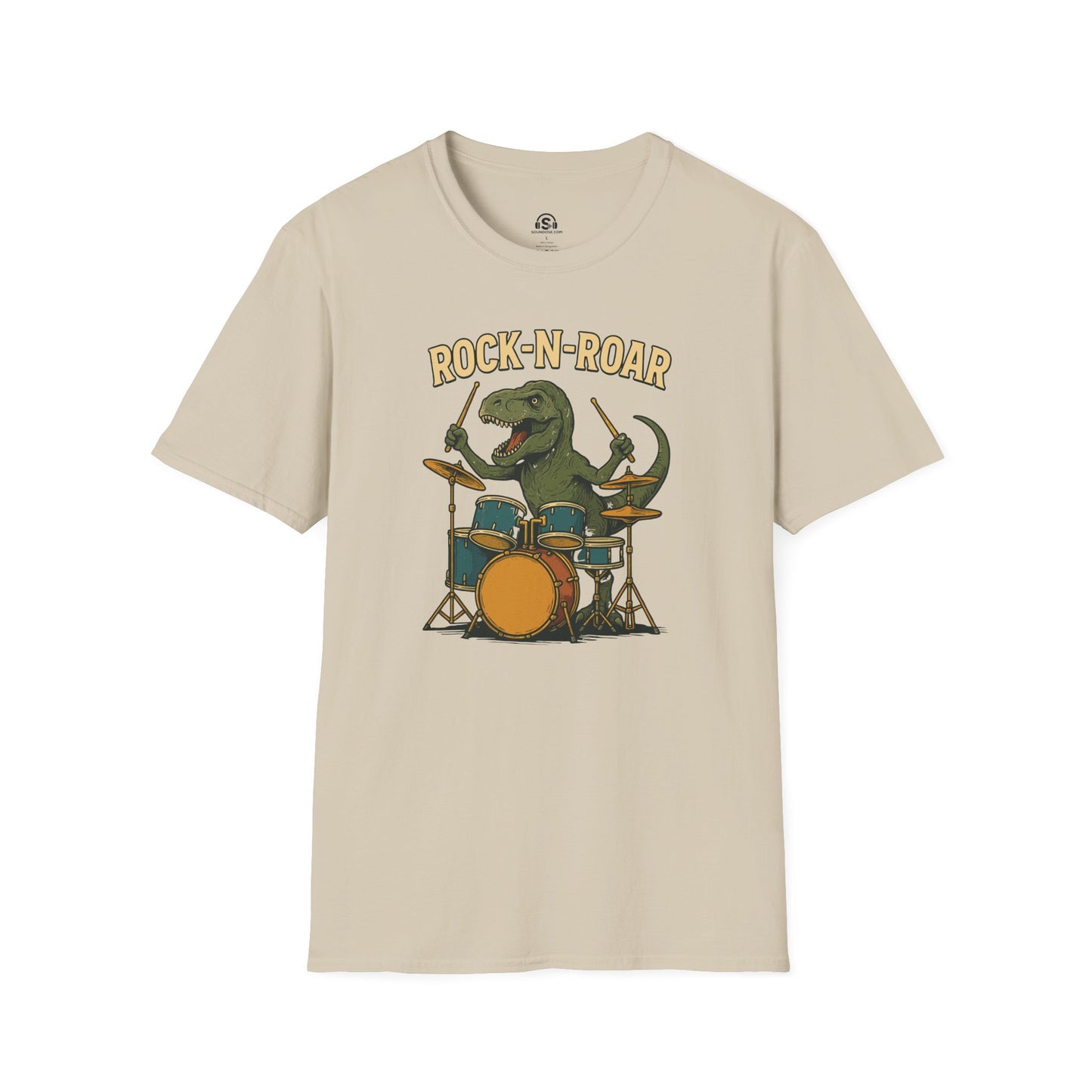 Rock-N-Roar T-Shirt – Sand front view