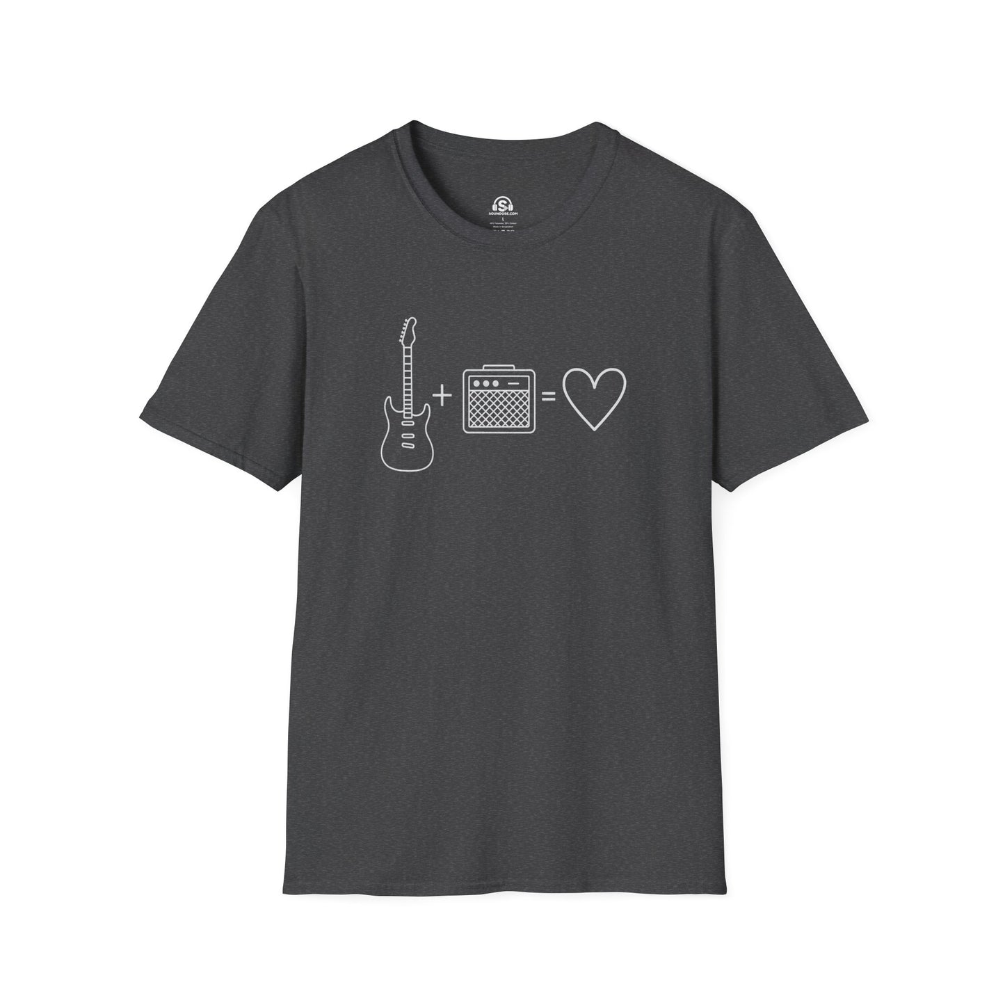 Electric Love T-Shirt – Dark Heather front view