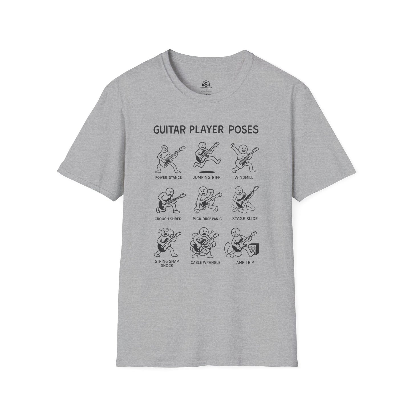 Player Poses T-Shirt – Sport Grey front view