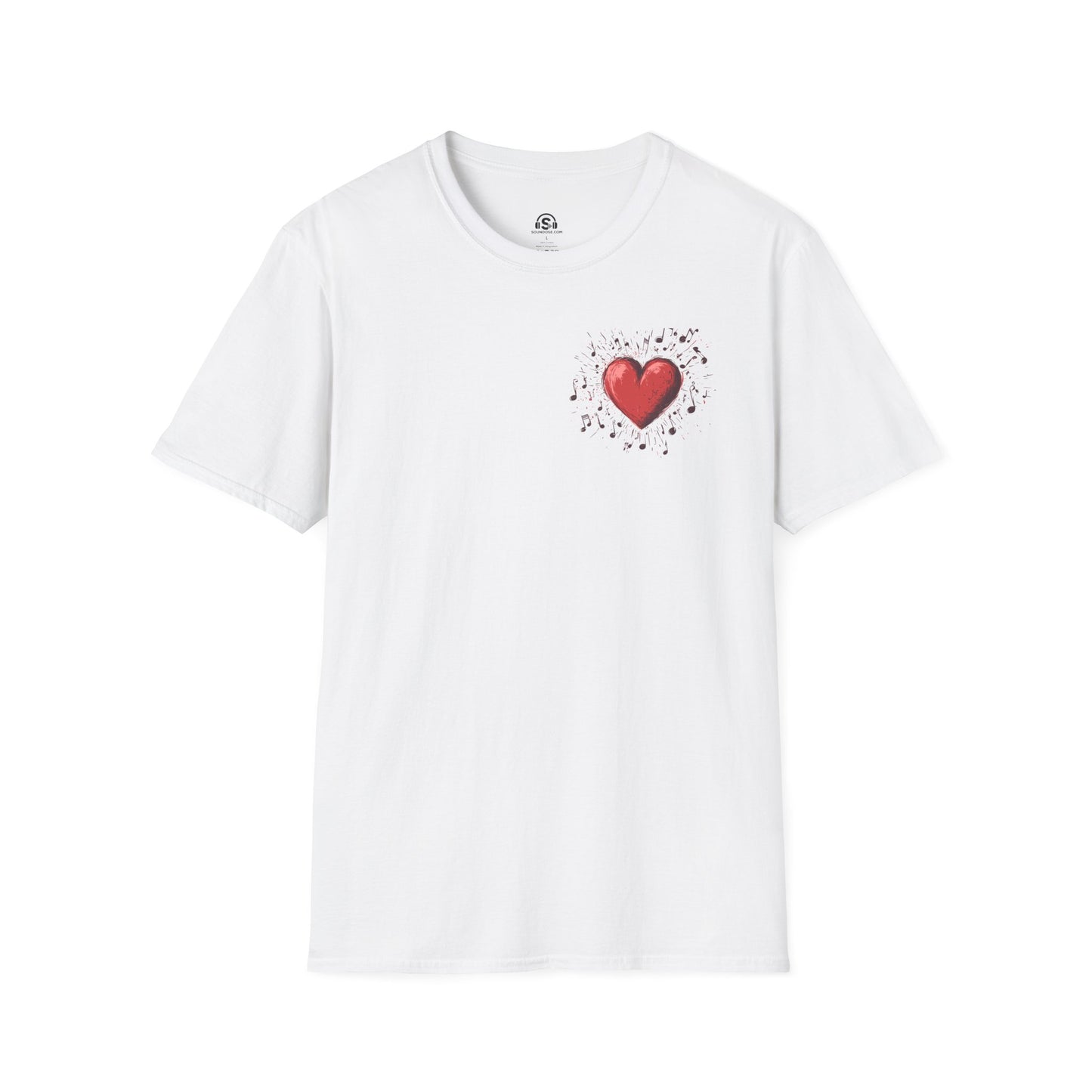 Musical Heart T-Shirt – White front view