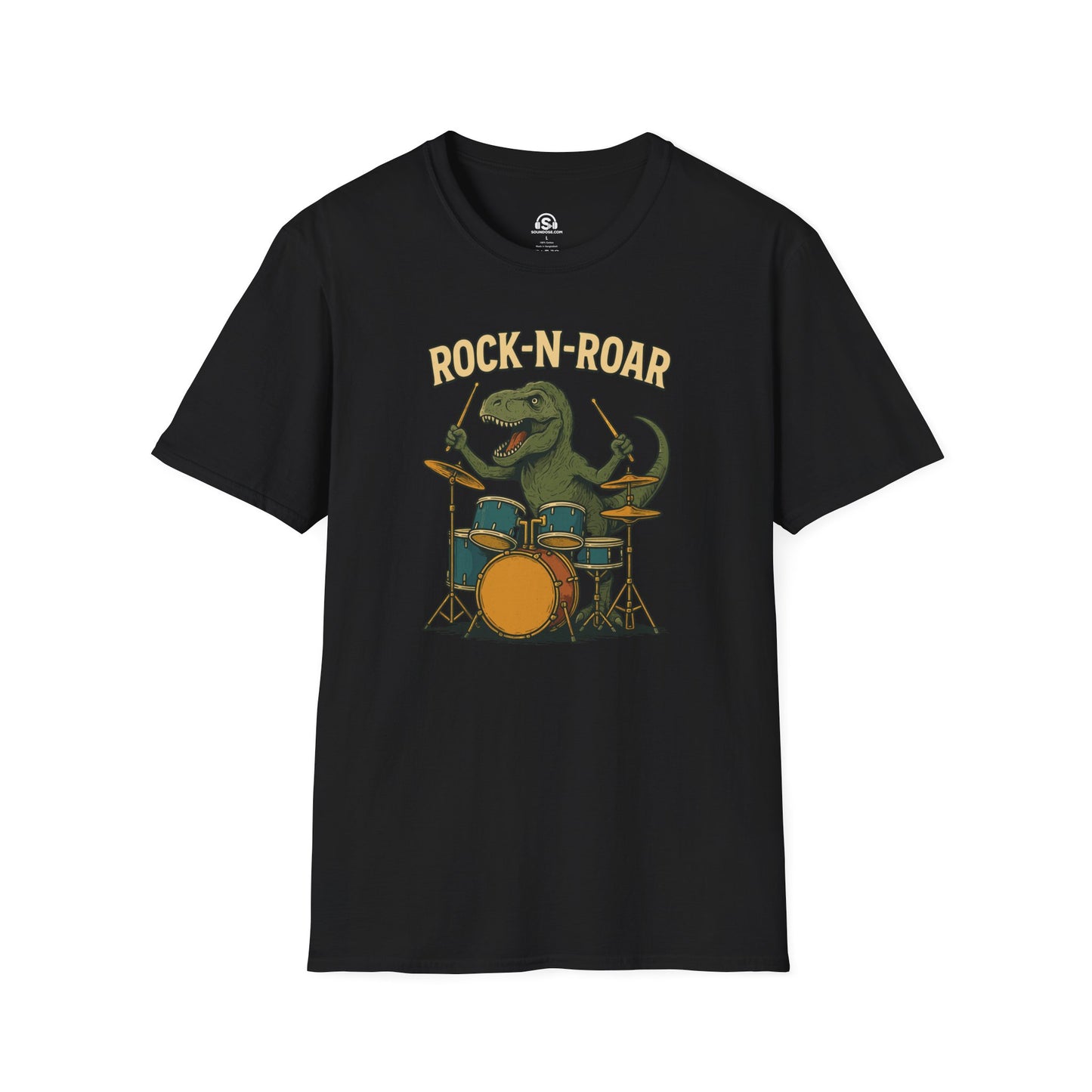 Rock-N-Roar T-Shirt – Black front view