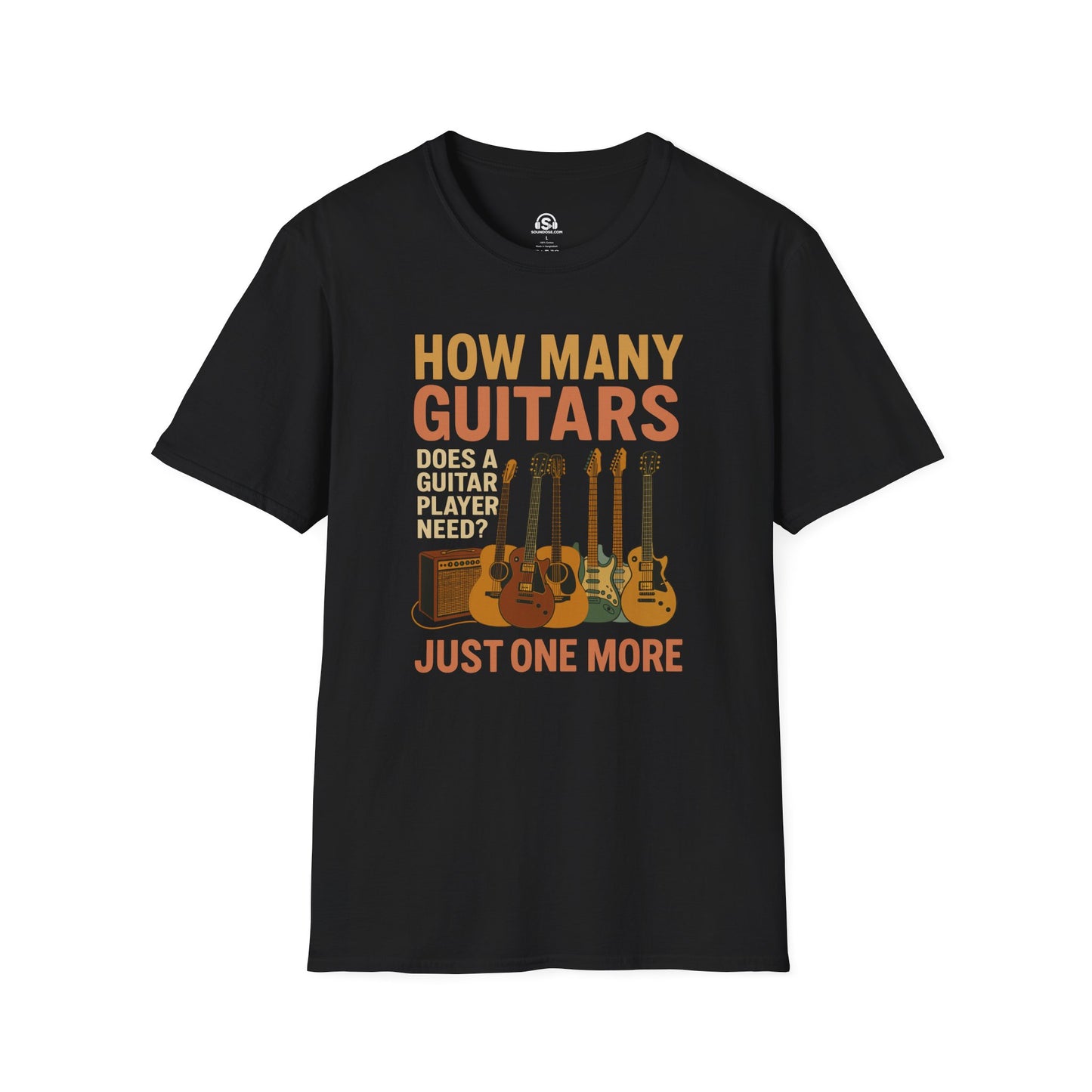 How Many T-Shirt – Black front view