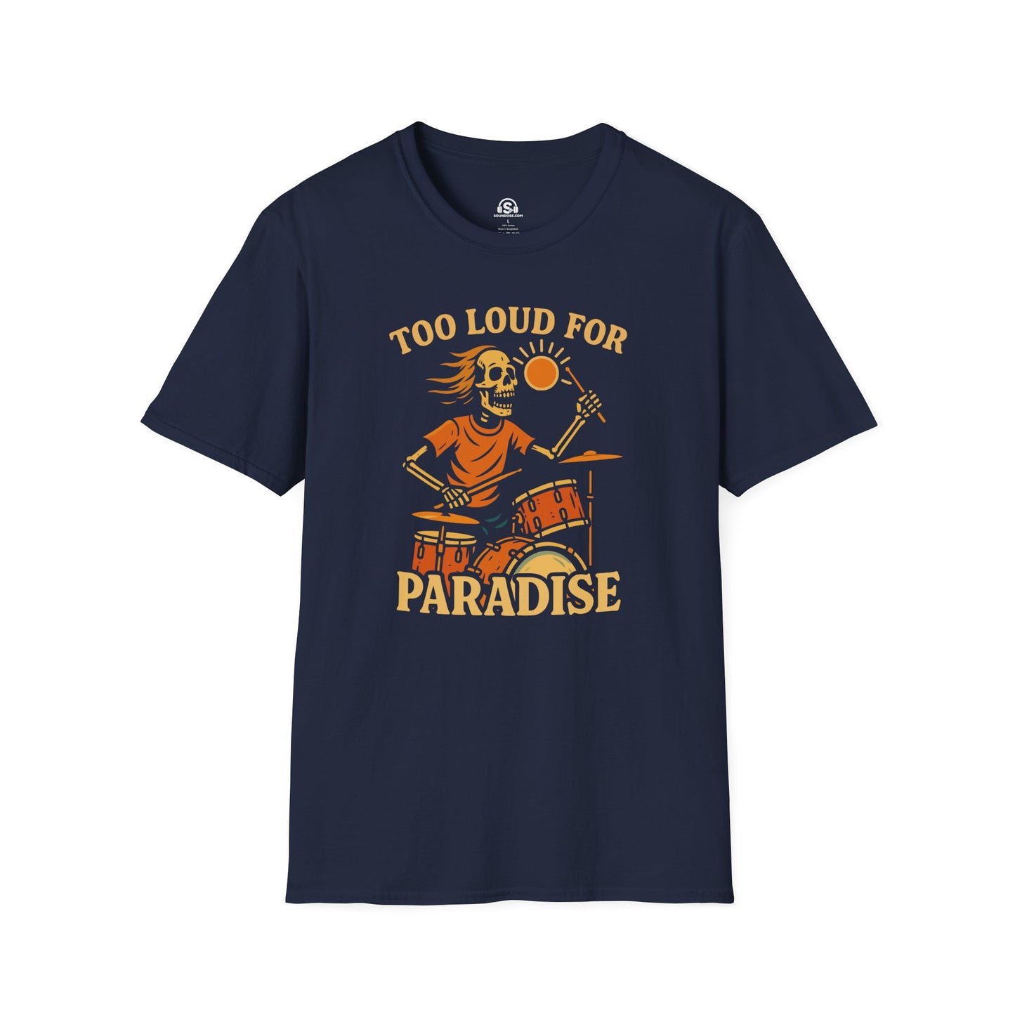 Too Loud  T-Shirt – Navy front view