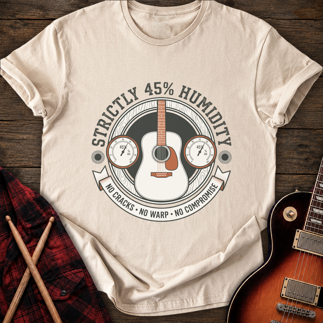SOUNDOSE 45 Percent Humidity T-Shirt — Sand t-shirt