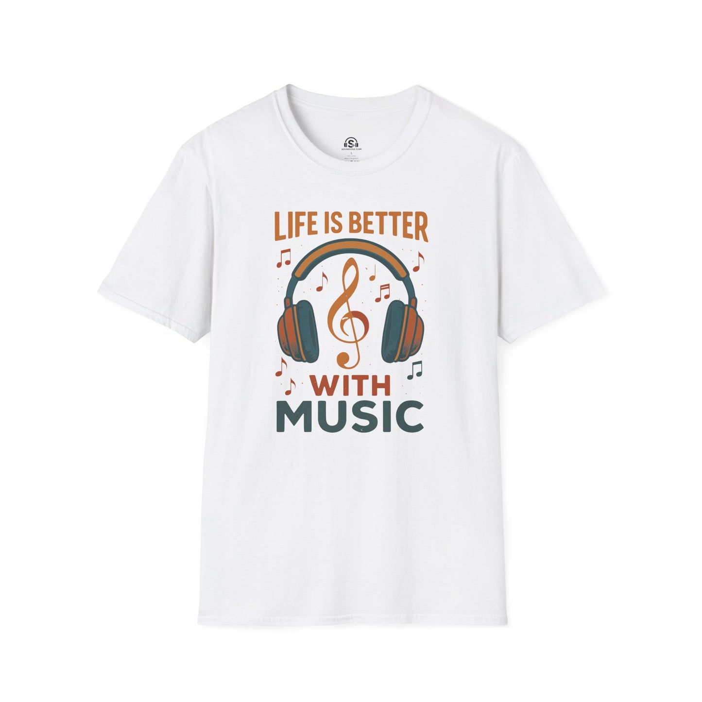 Music Life T-Shirt – White front view