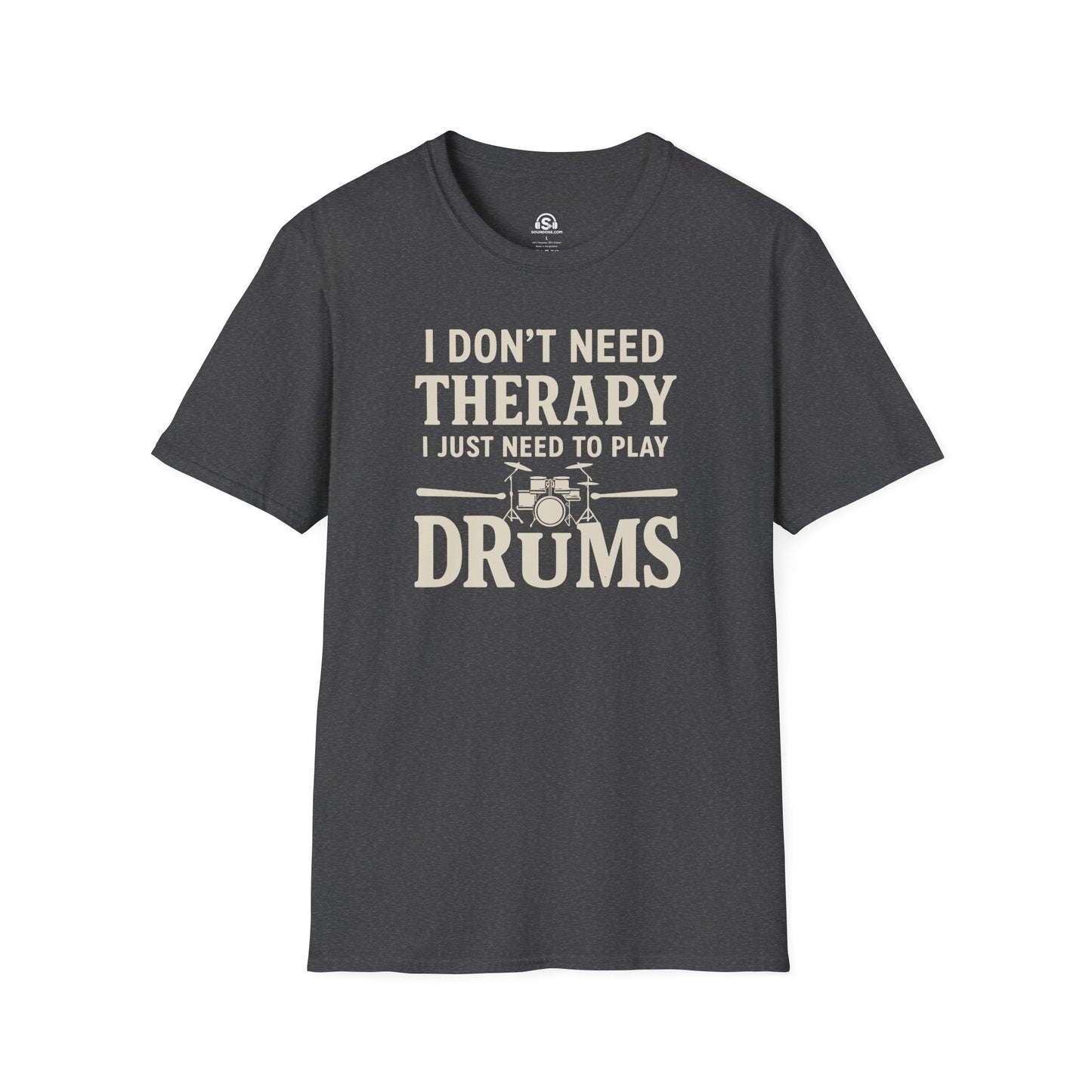 Therapy T-Shirt – Dark Heather front view