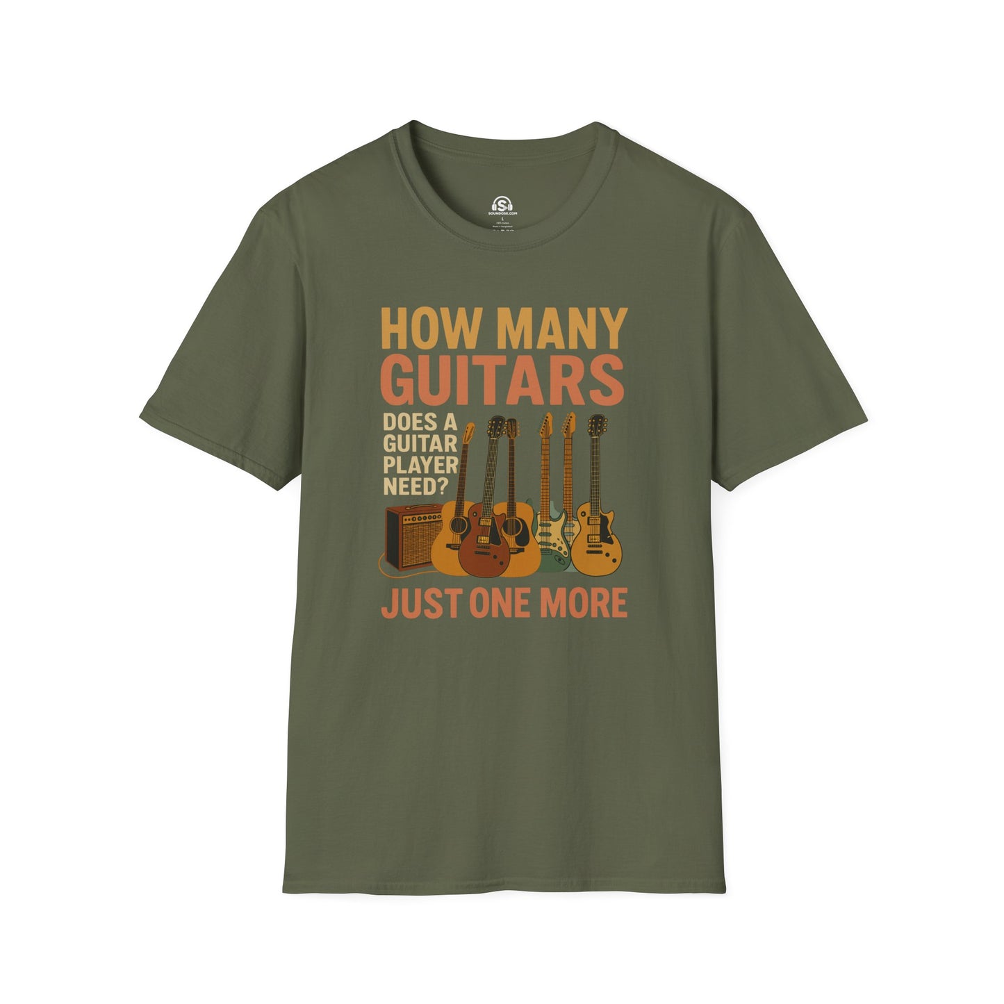 How Many T-Shirt – Military Green front view