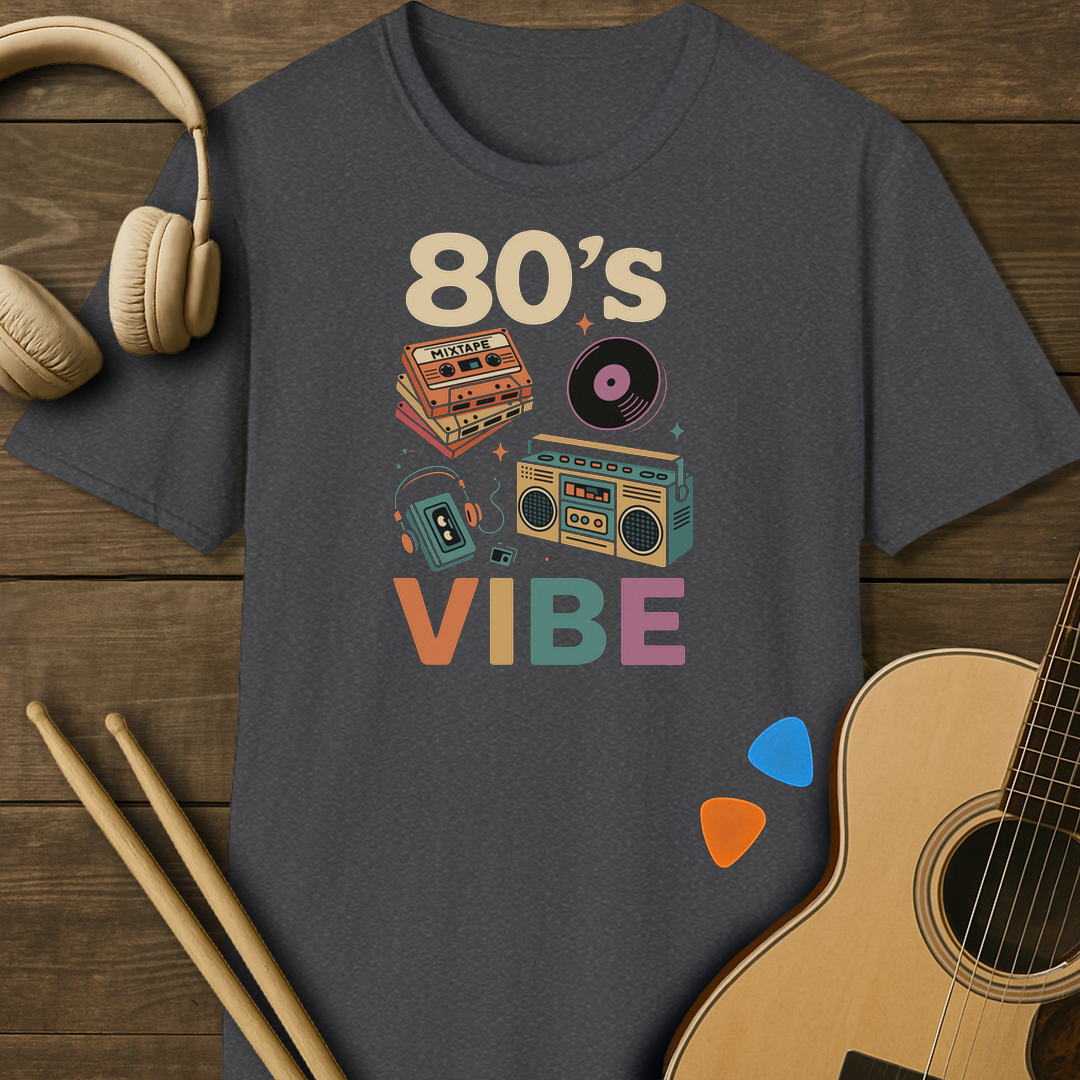 SOUNDOSE 80’s Vibe T-Shirt — Dark Heather t-shirt